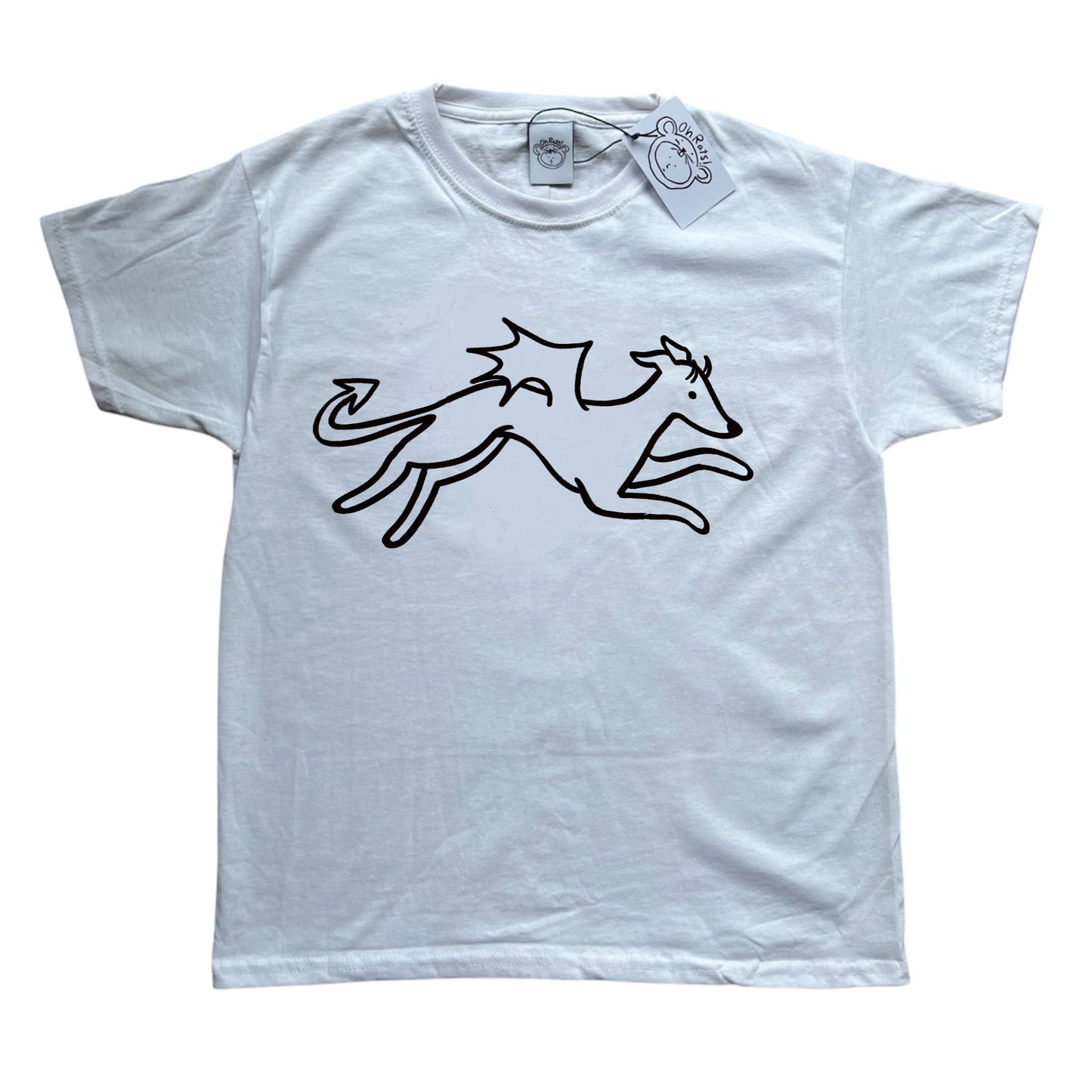 Devil dog black on white Tee