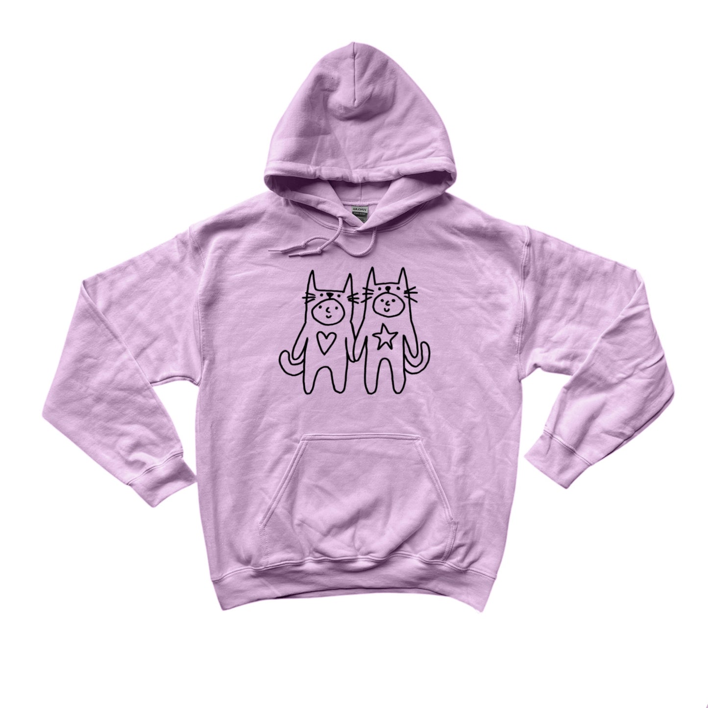 2 critters in love pink hoodie