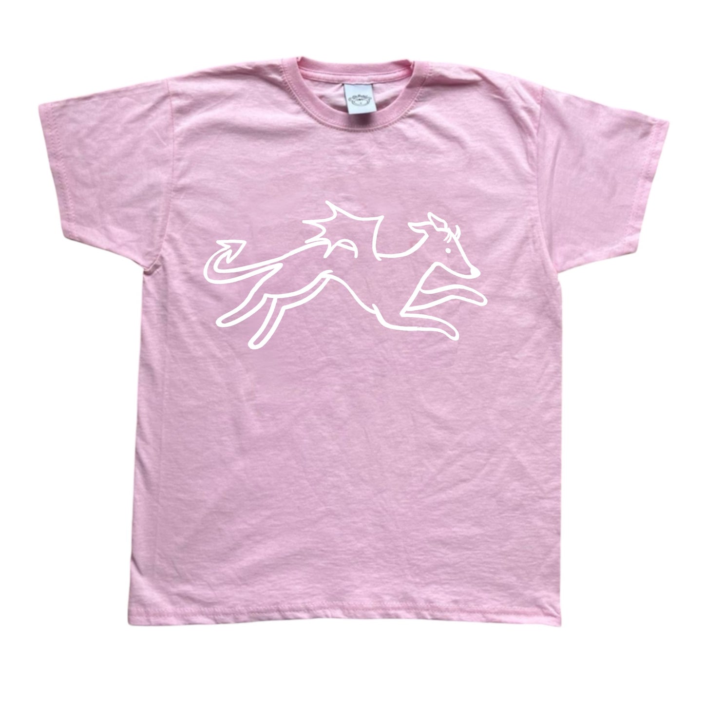 Devil Dog white on pink Baby Tee