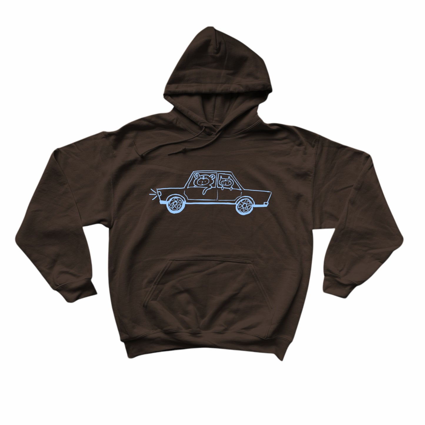 Critter road trip brown hoodie