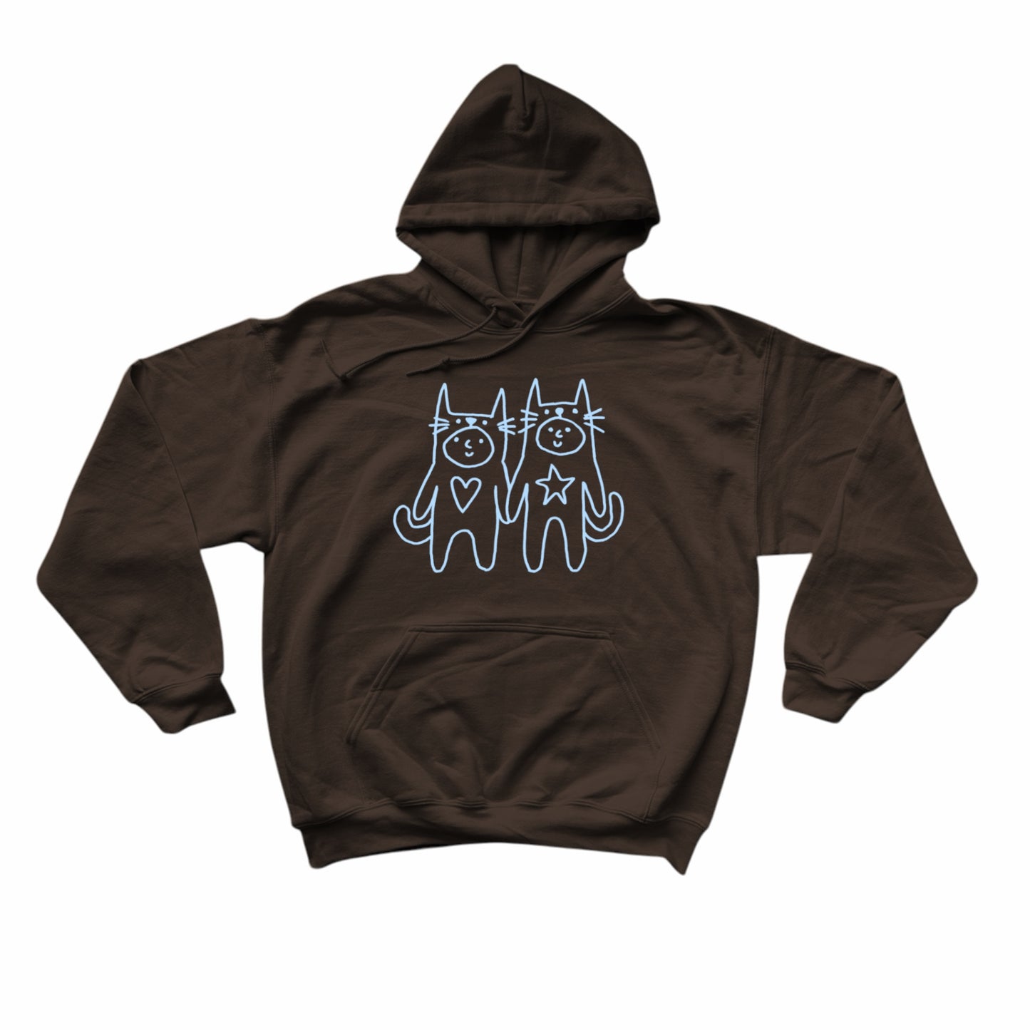 2 critters in love brown hoodie