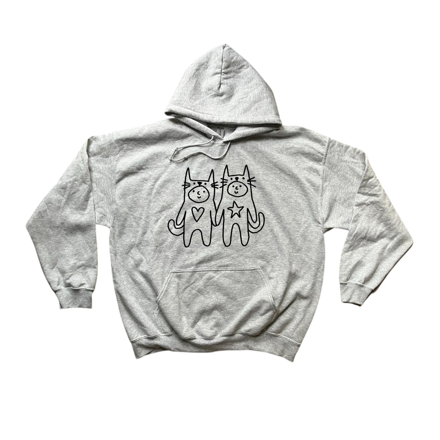 2 critters in love brown hoodie