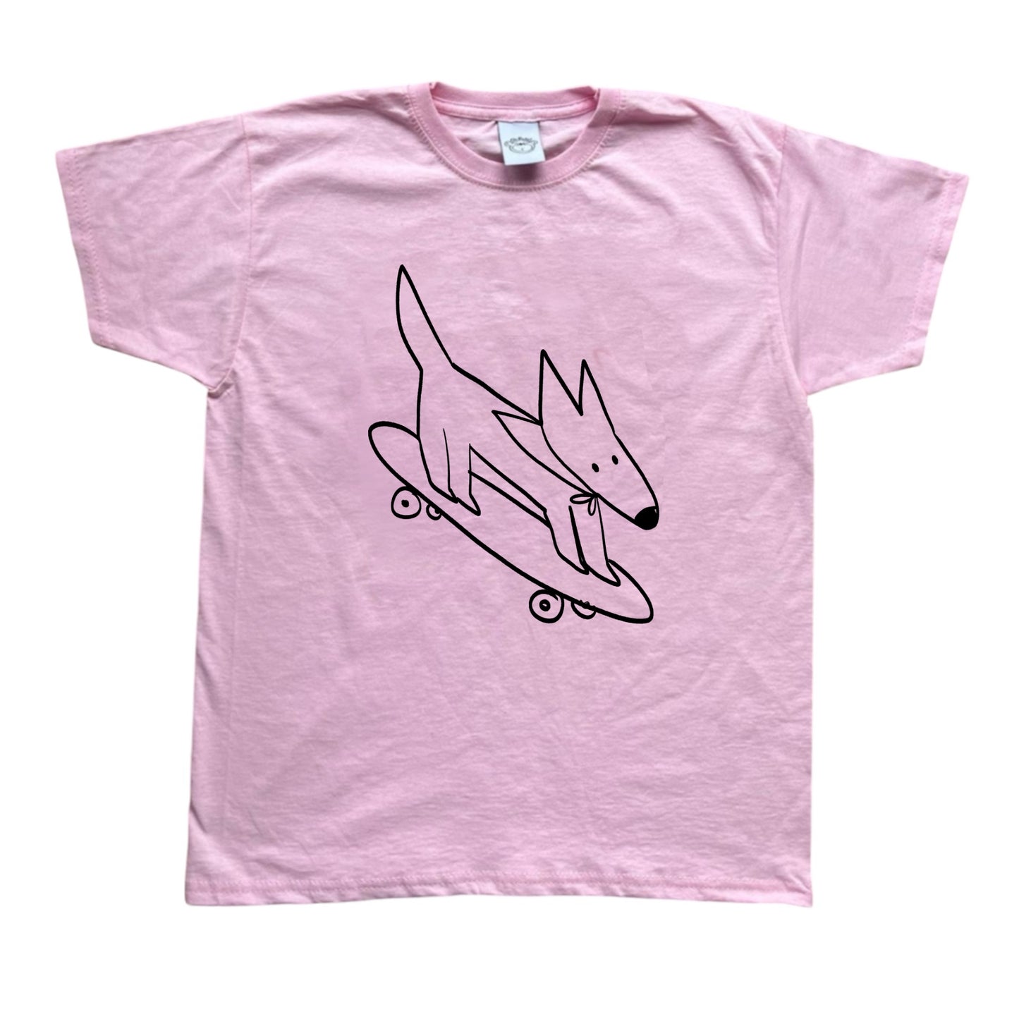 Skater dog black print Tee