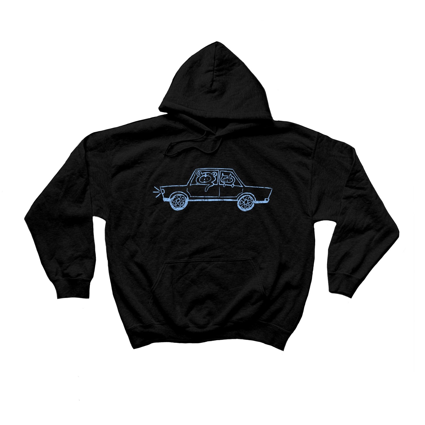 Critter road trip black hoodie