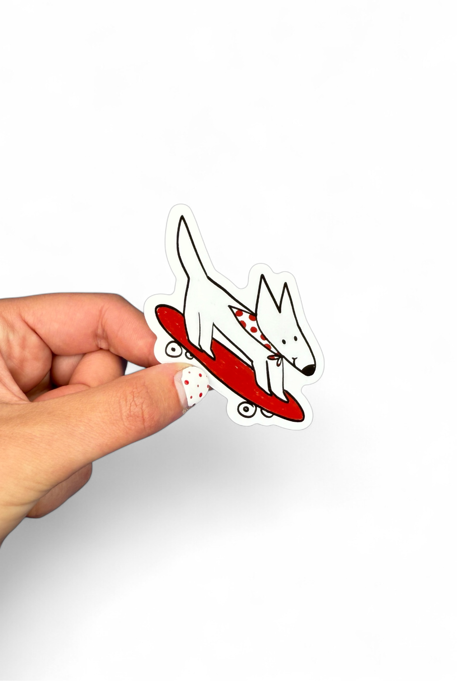 Skater dog sticker