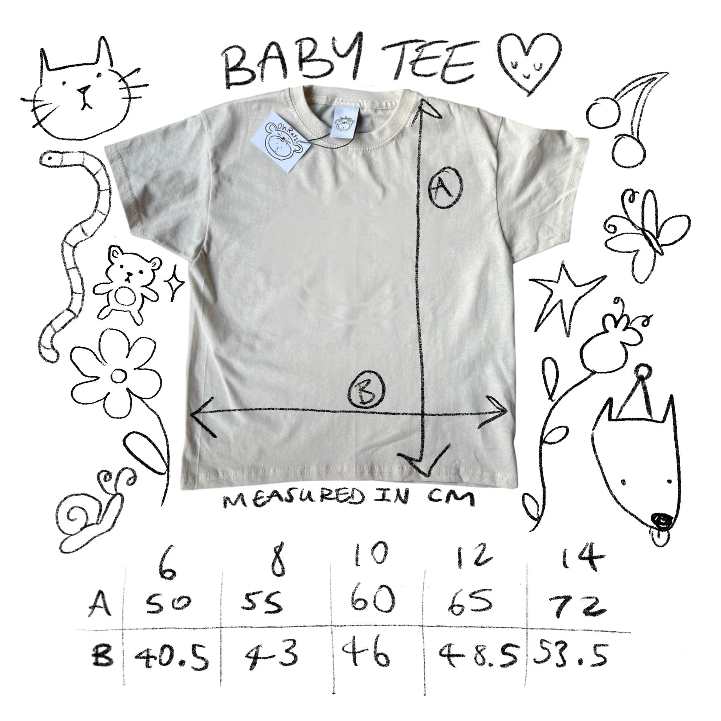 Black on White 2 Cats In love Baby Tee