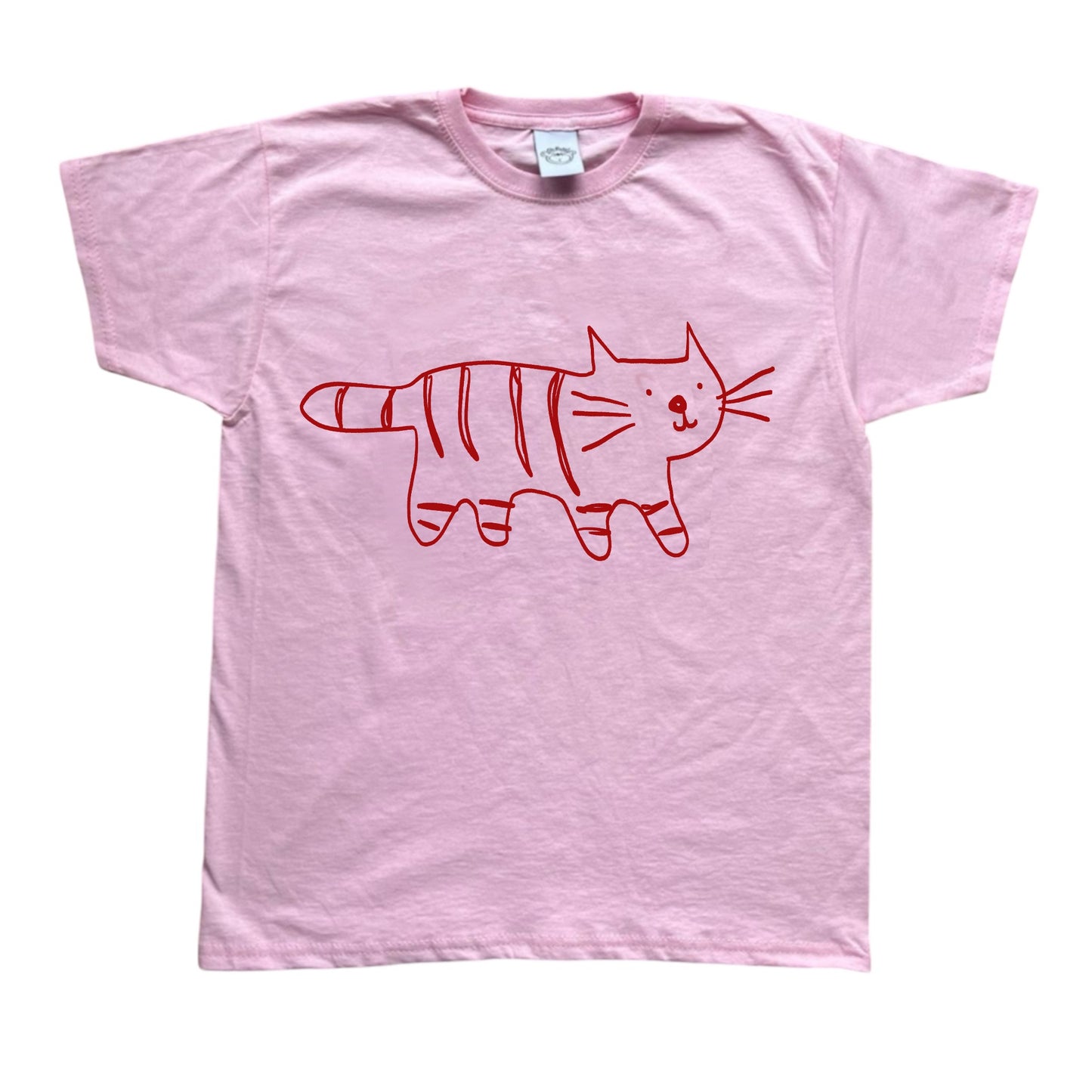 Tiger red on pink Tee