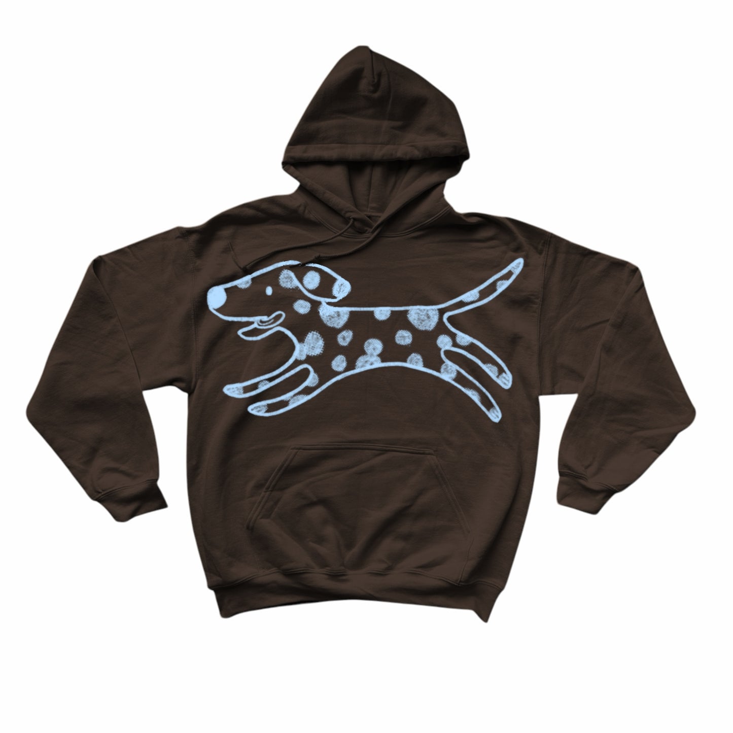 MEGA Polka dot dalmatian dog brown hoodie
