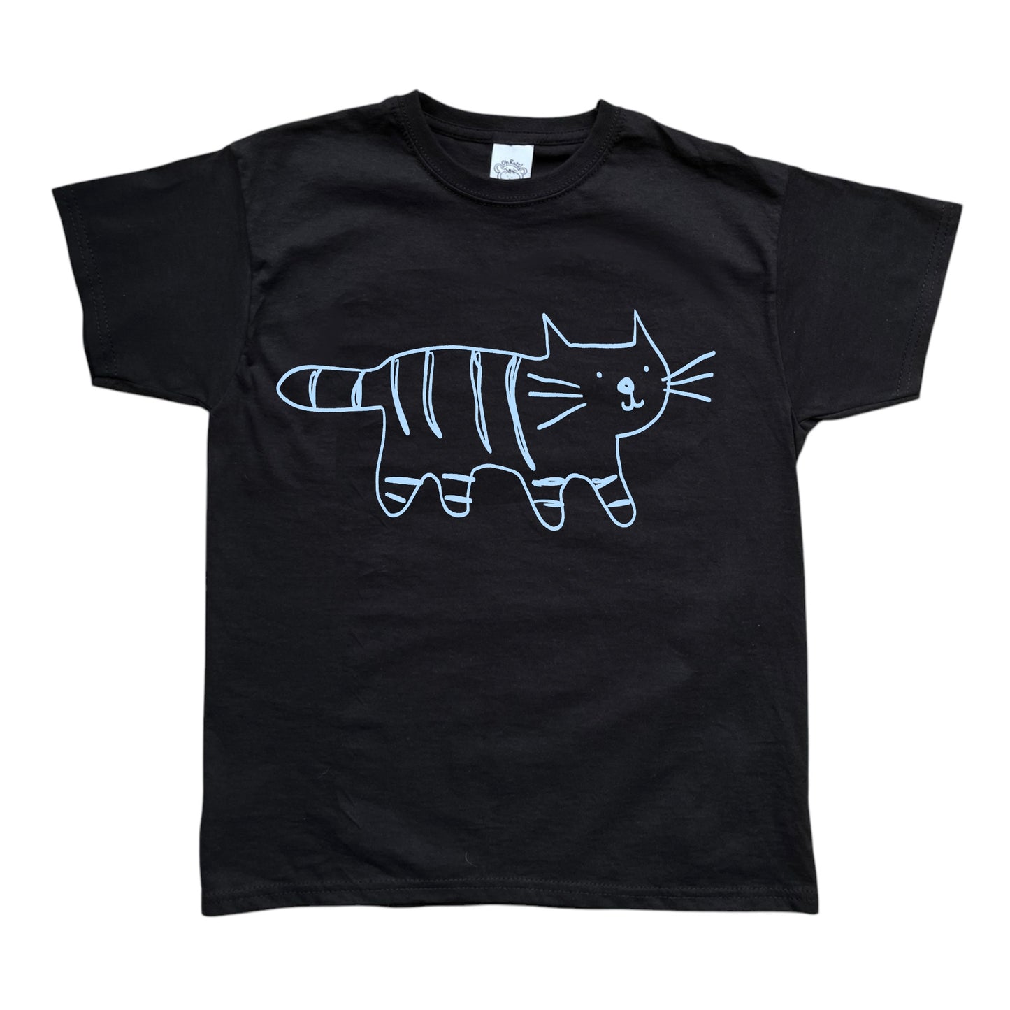 Tiger light blue on black Tee