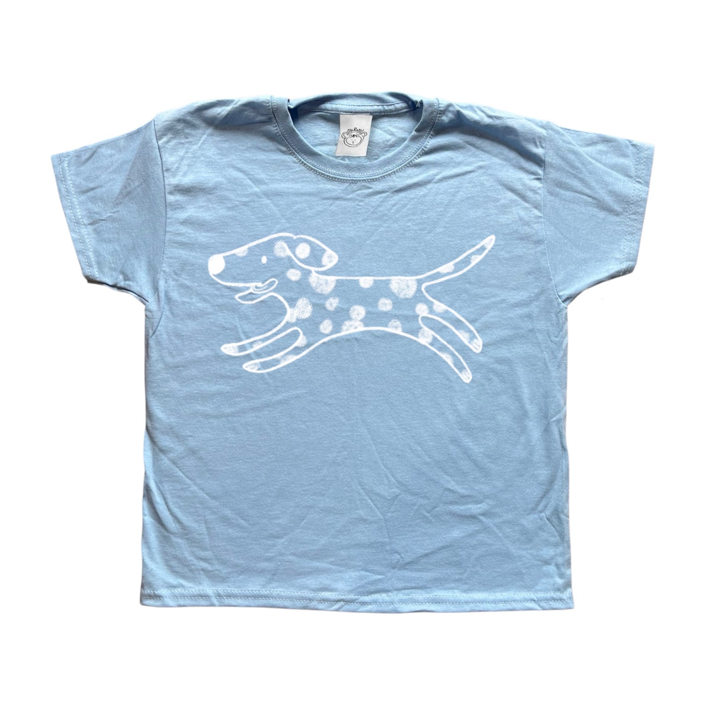 Polka dot dalmatian white on baby blue Tee