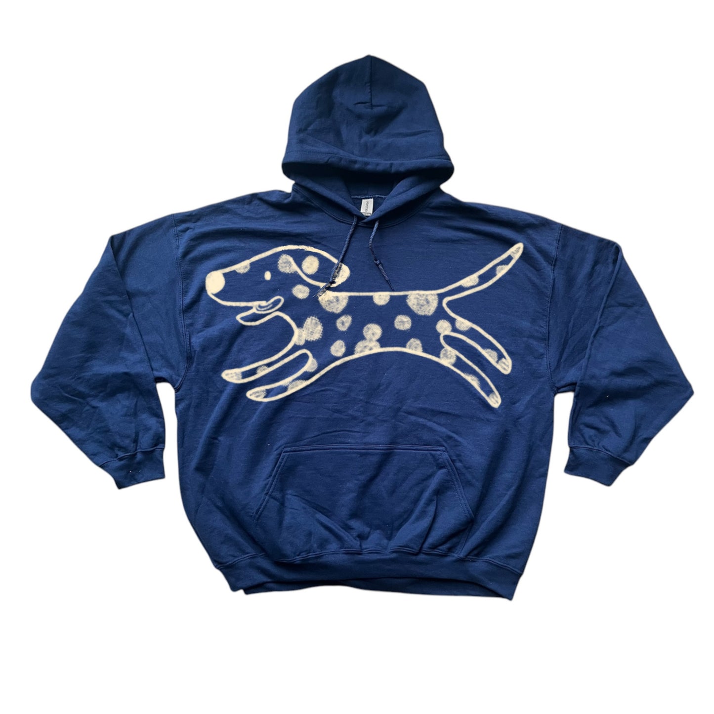 MEGA Polka dot dalmatian dog navy hoodie