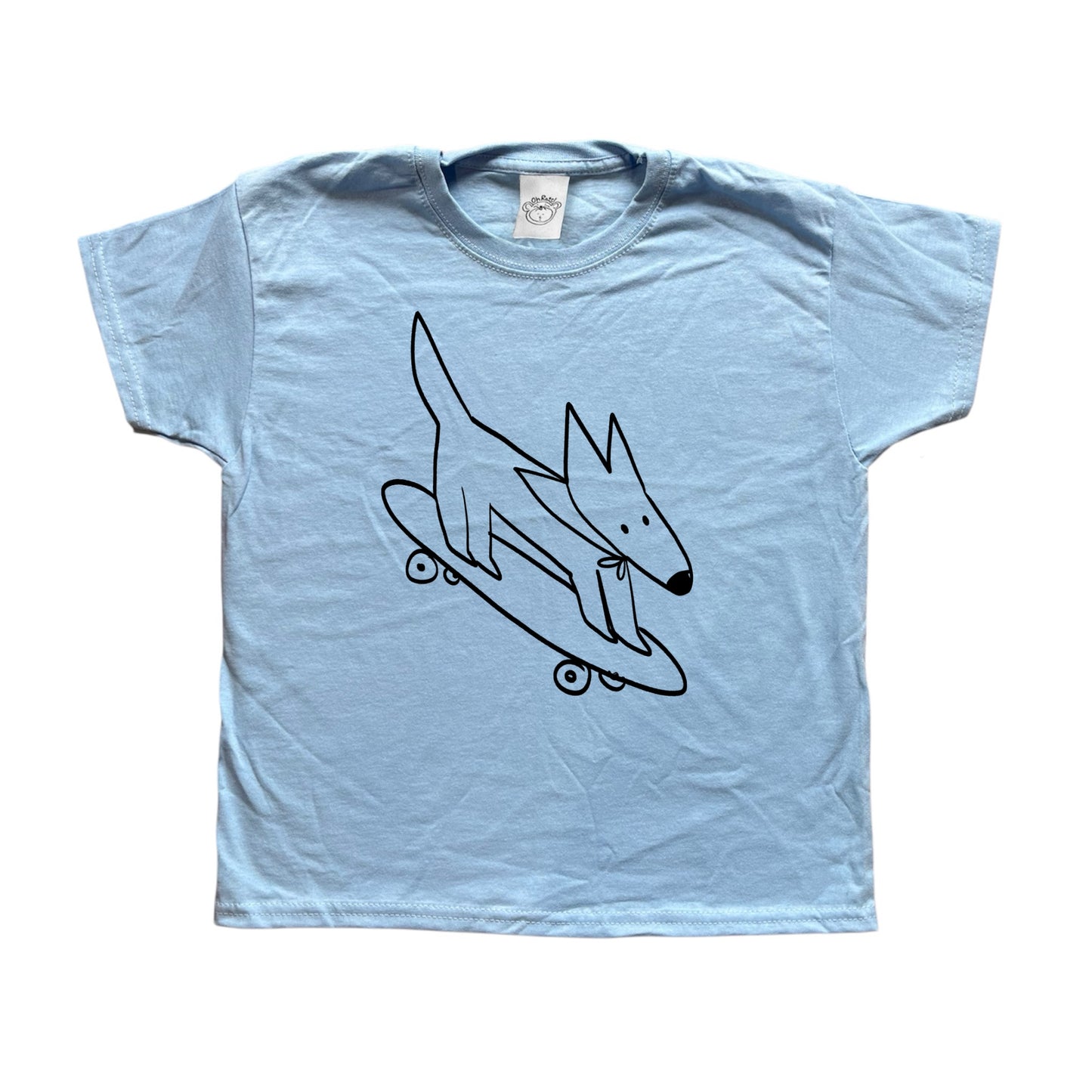 Skater dog black print Tee