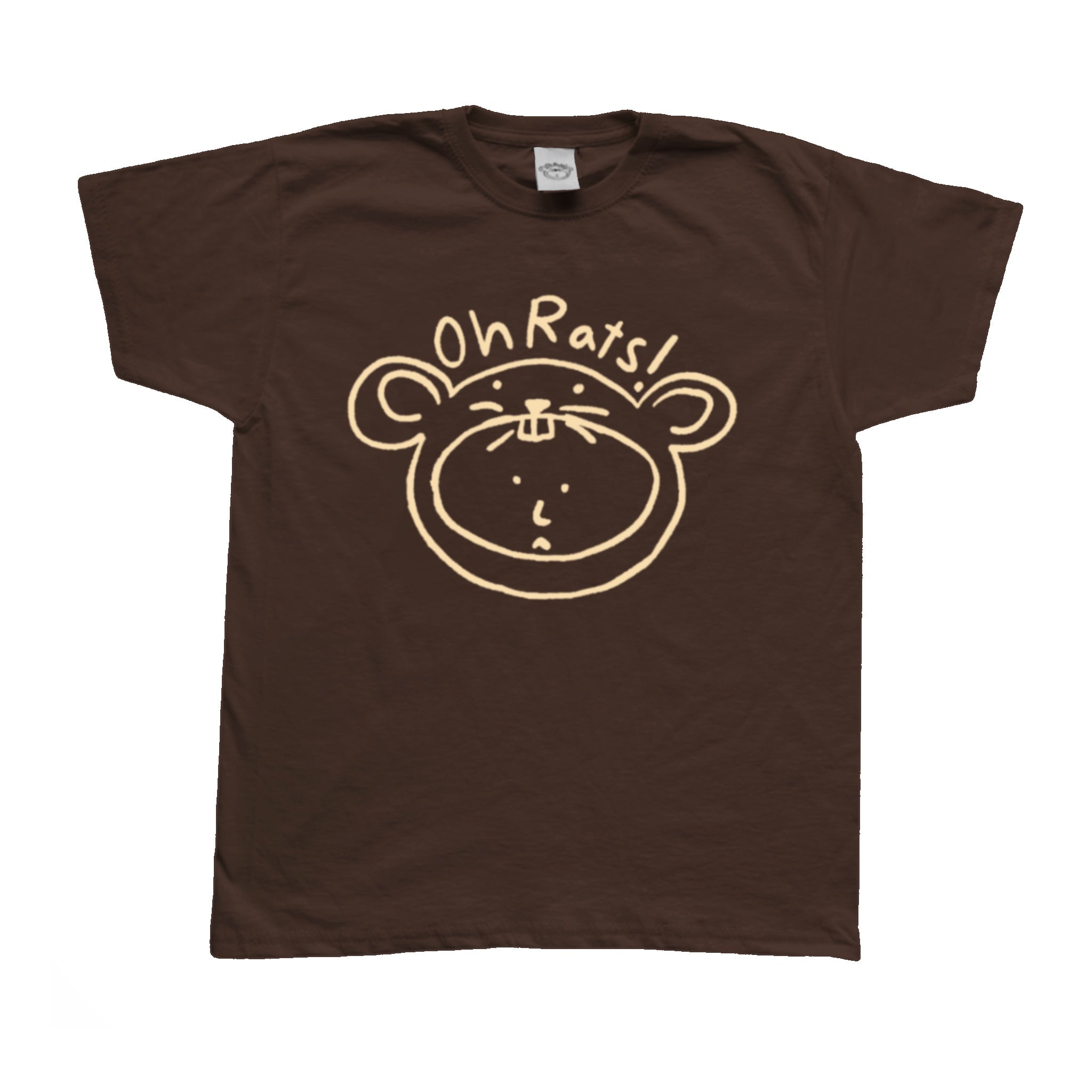 Oh Rats logo brown Tee – Oh Rats!