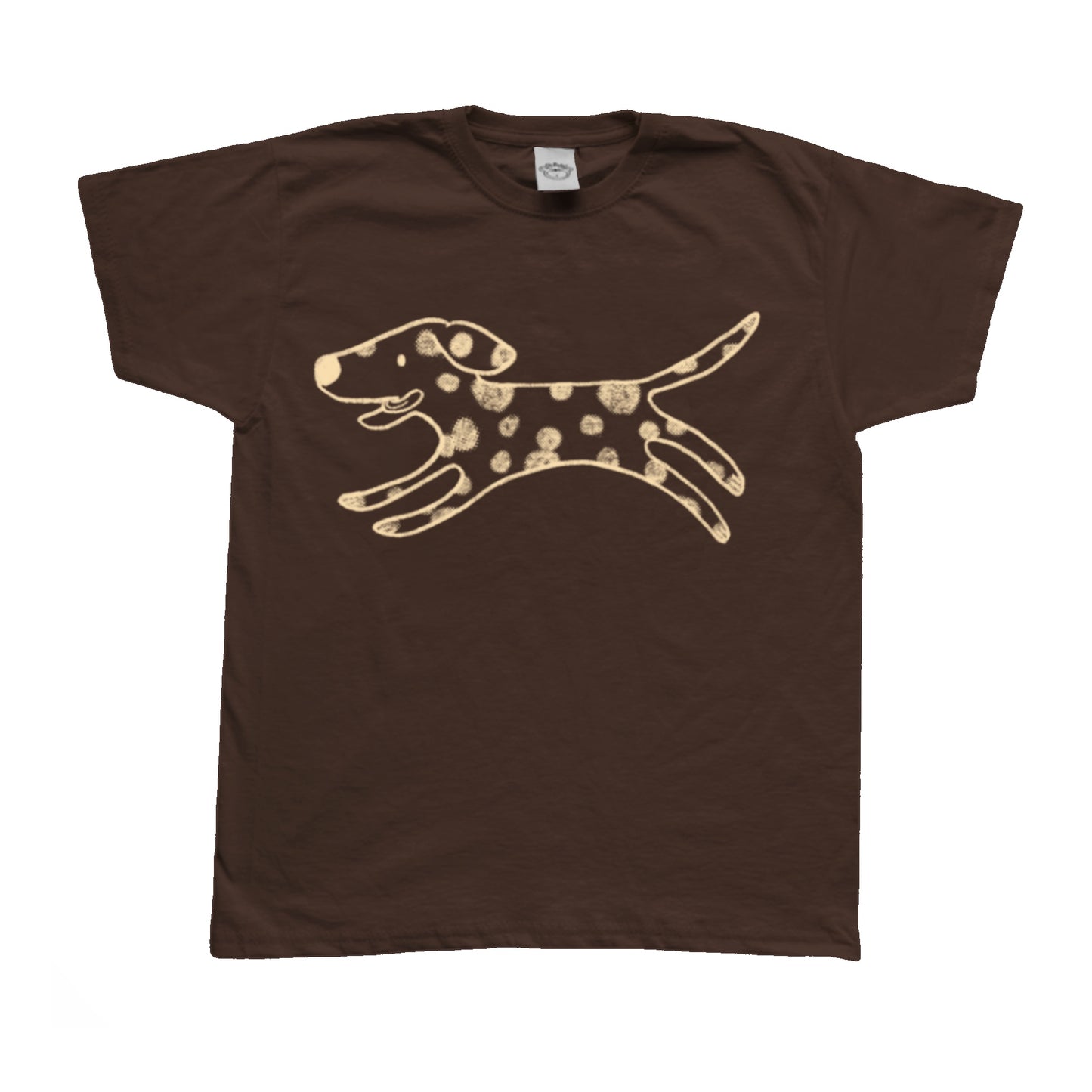 Polka dot dalmatian beige on brown Tee