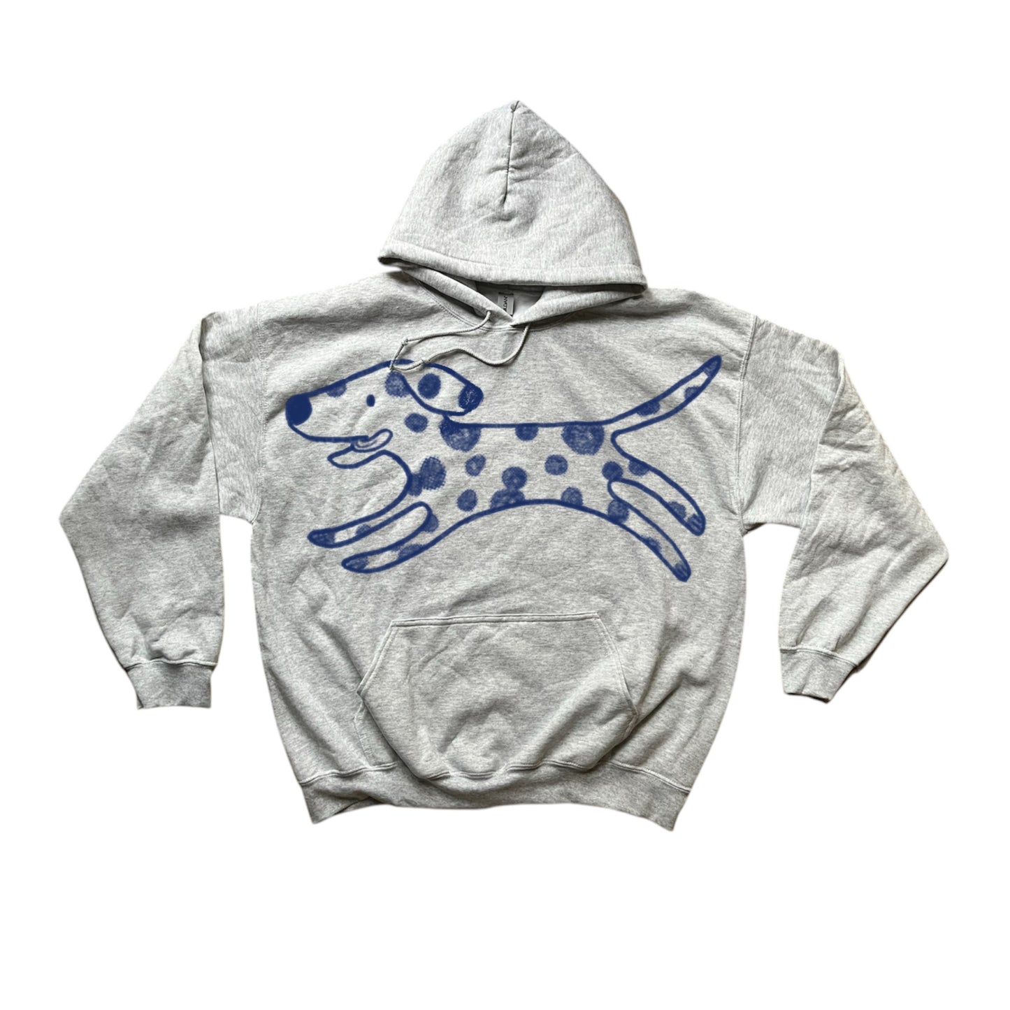 MEGA Polka dot dalmatian dog grey hoodie