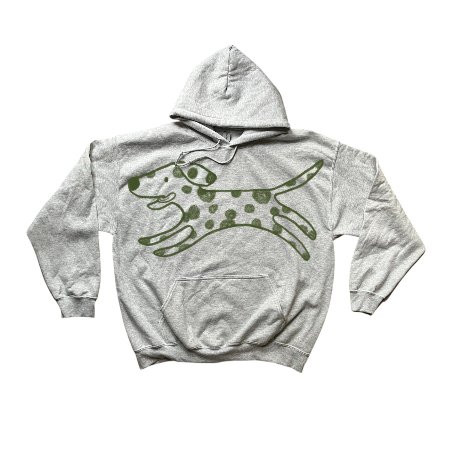 MEGA Polka dot dalmatian dog grey hoodie