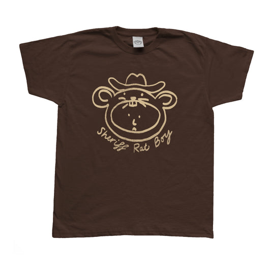 ‘Sheriff Rat Boy' Beige on Brown Baby Tee