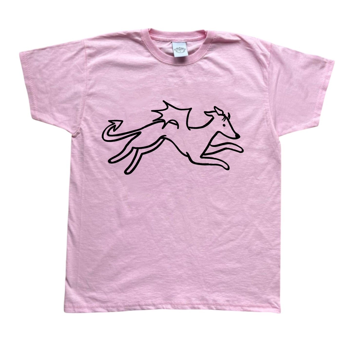 Devil Dog black on pink Tee