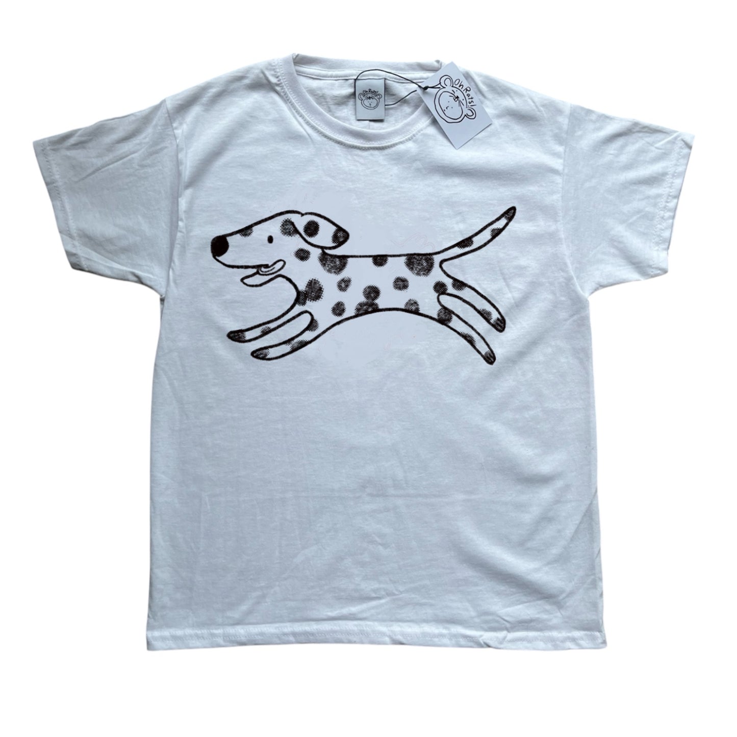 Polka dot dalmatian black on white Tee