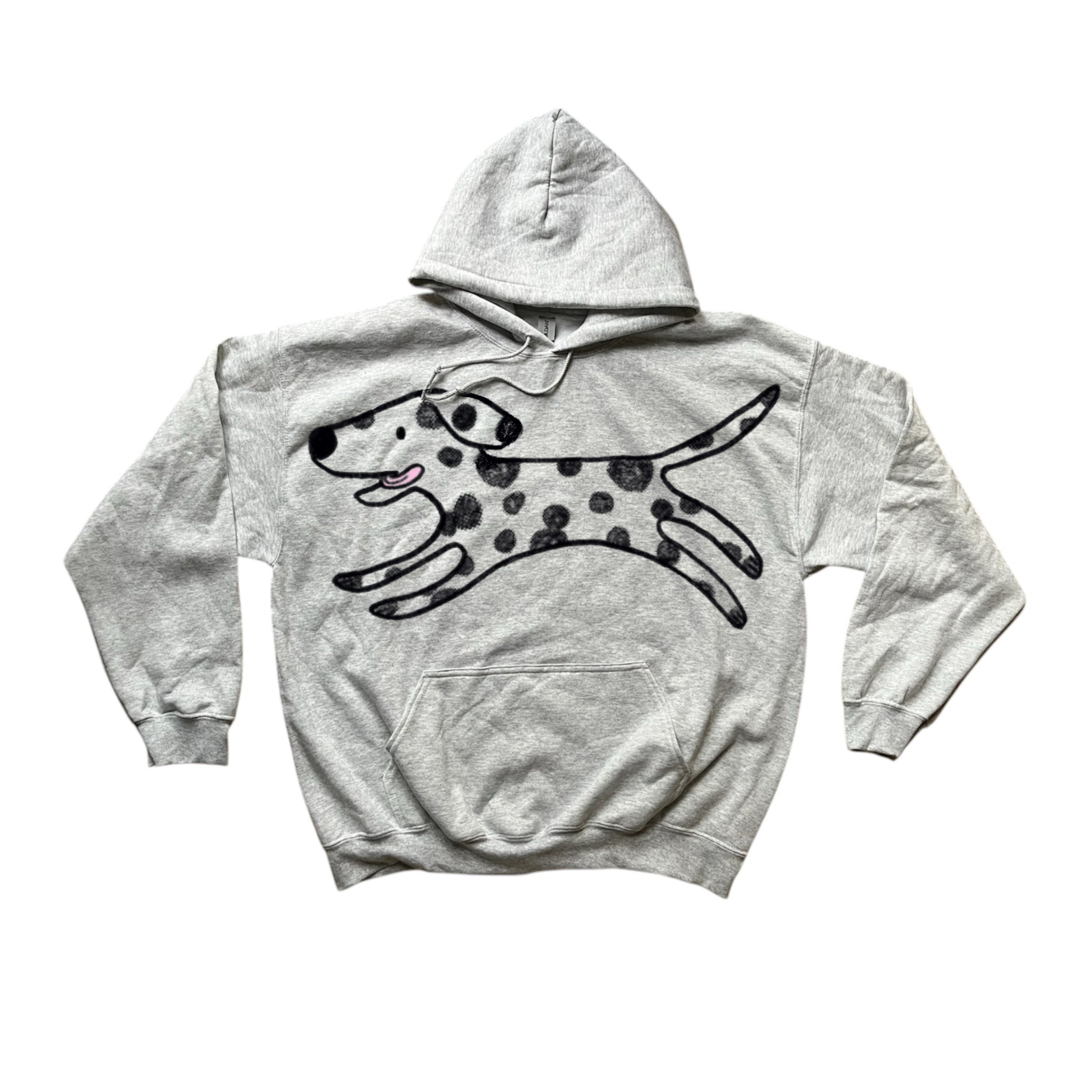 Polka dot MEGA Dalmatian grey hoodie – Oh Rats!