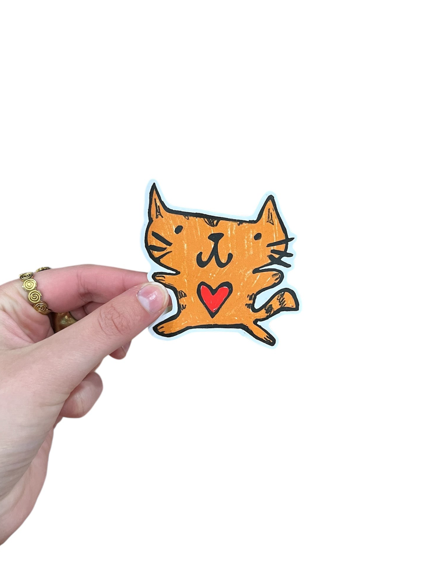 Oh Rats! Orange cat sticker