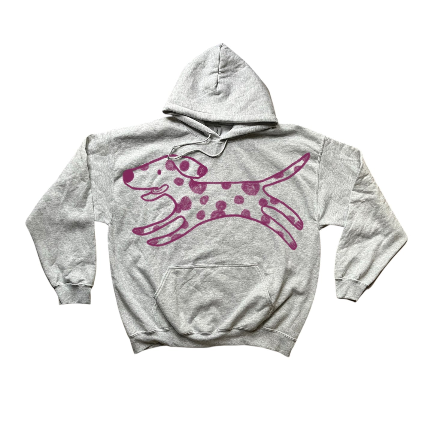 MEGA Polka dot dalmatian dog grey hoodie