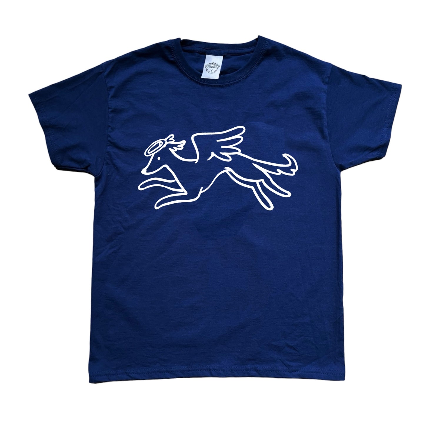 Heavenly Hound white on navy Baby Tee