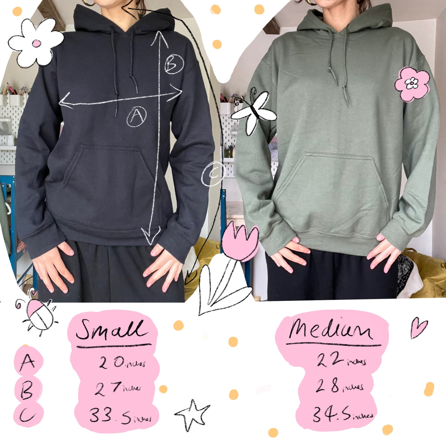 MEGA Polka dot dalmatian dog black hoodie