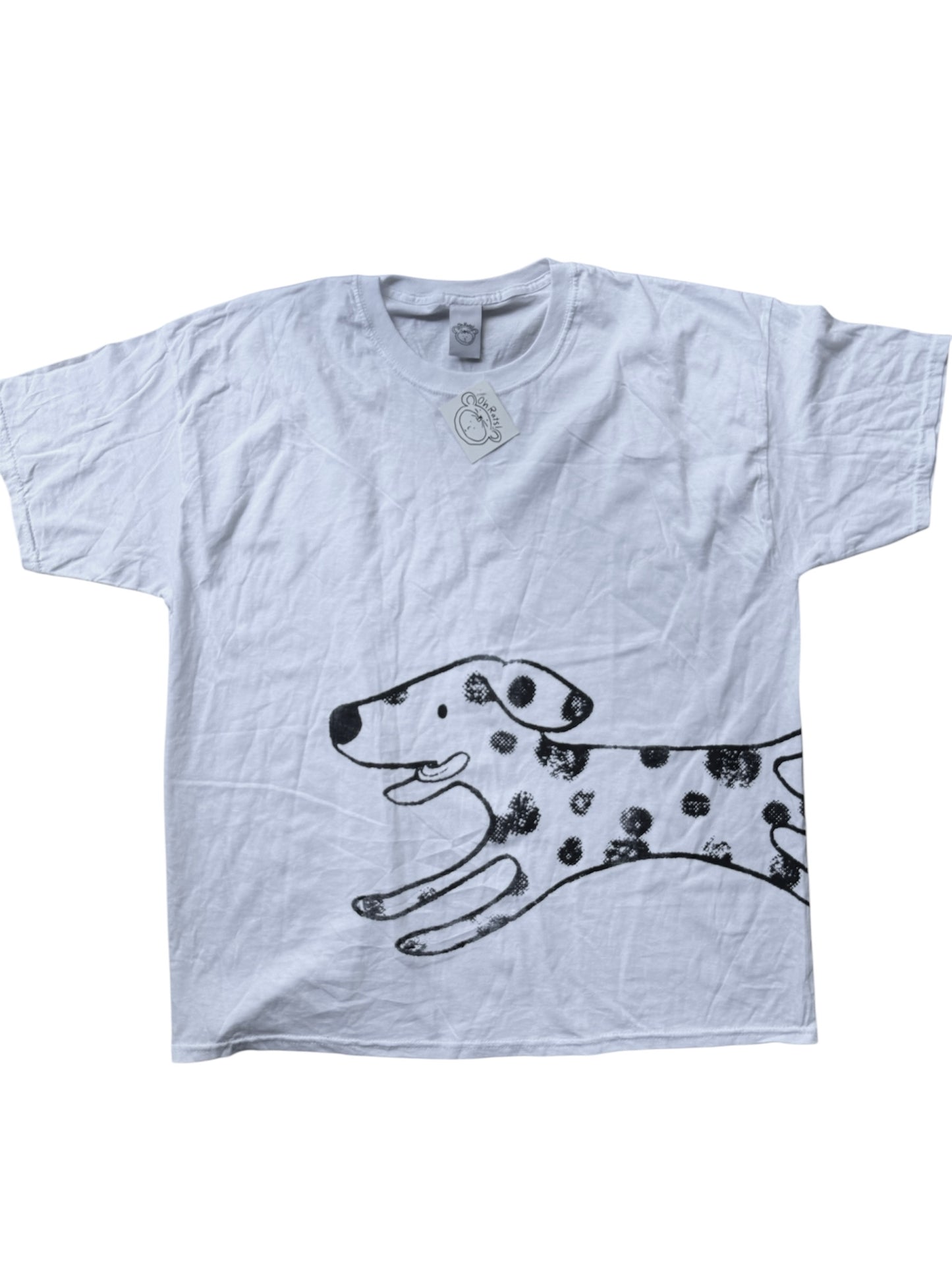 Mega Dalmatian black on white wrap around oversized tee