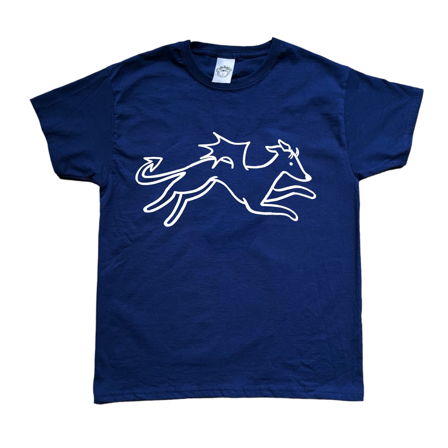 Devil Dog white on navy Baby Tee
