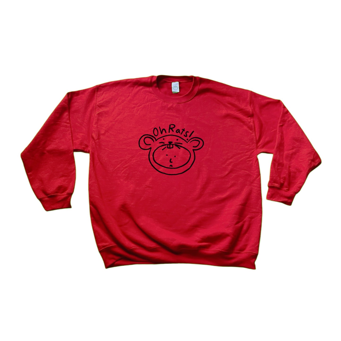 Black on red Oh Rats! Logo sweatshirt