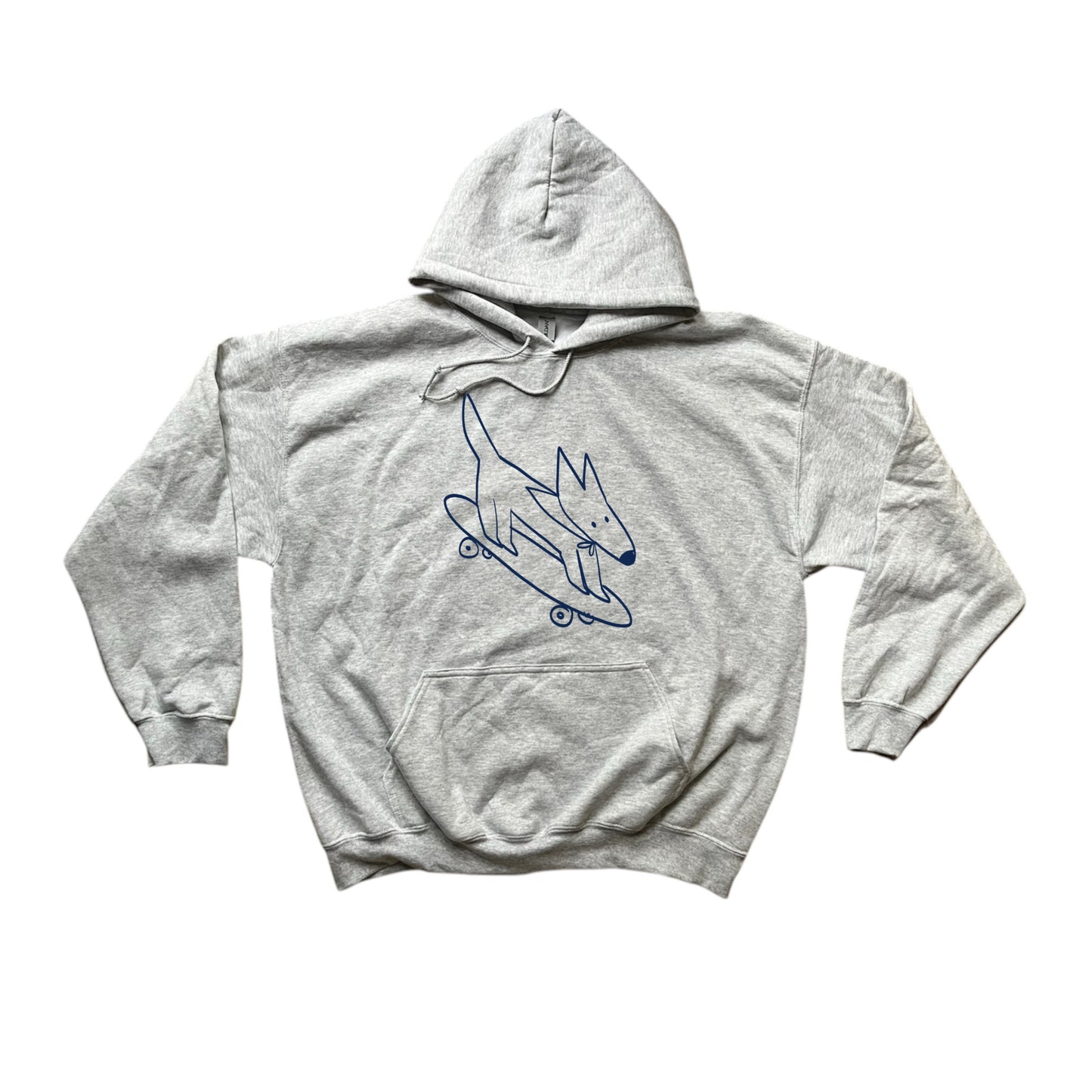 Skater dog grey hoodie