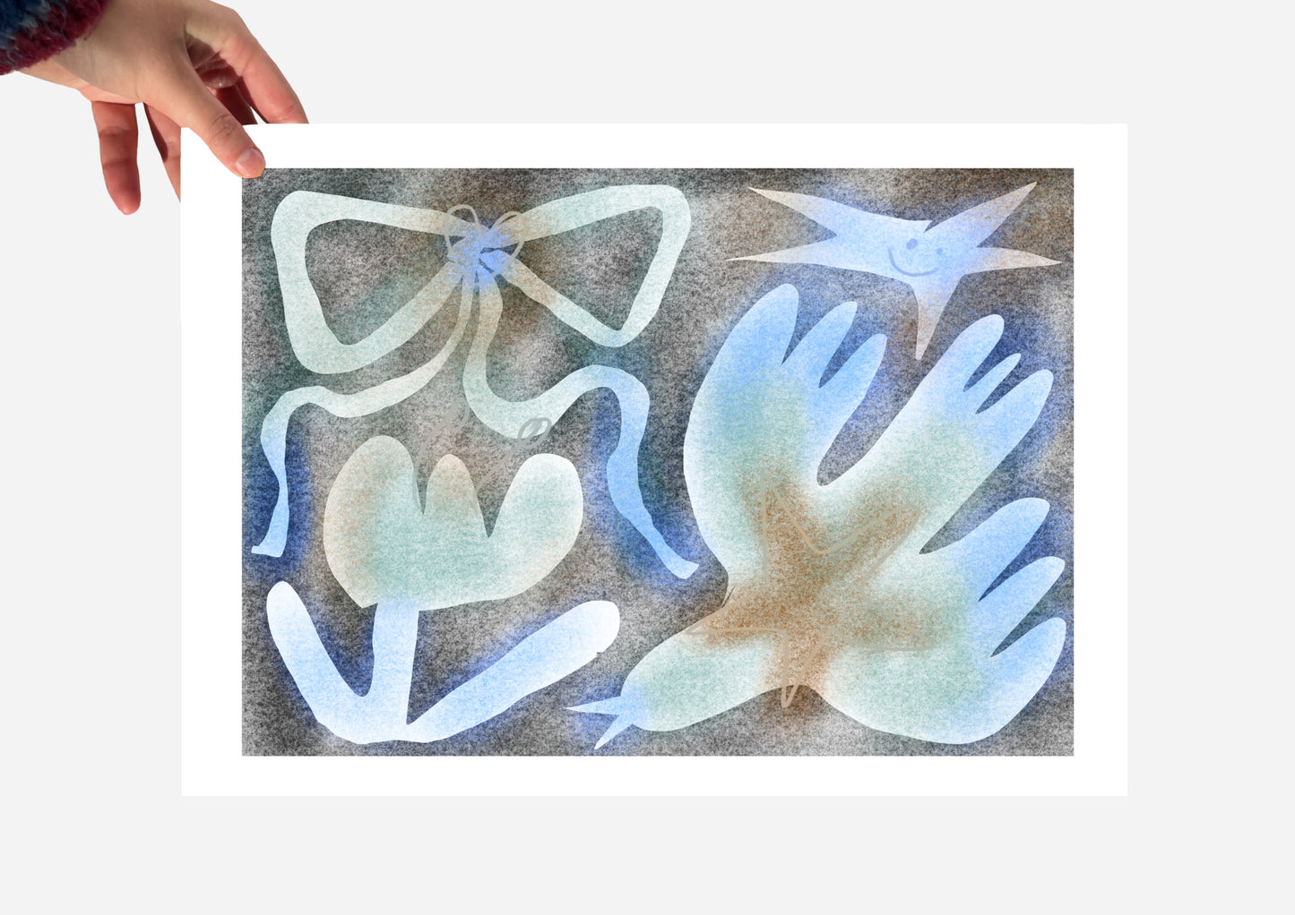 Blue lovely things print
