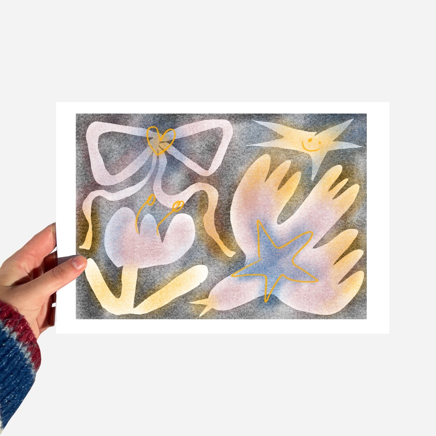 A5 Pink and Yellow Lovely Things Print