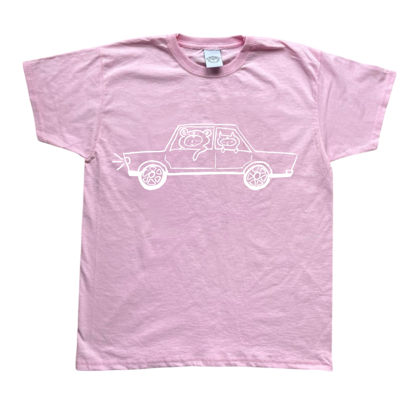 Critter road trip pink tee