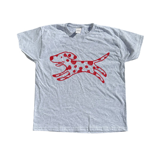 Polka dot Dalmatian grey tee