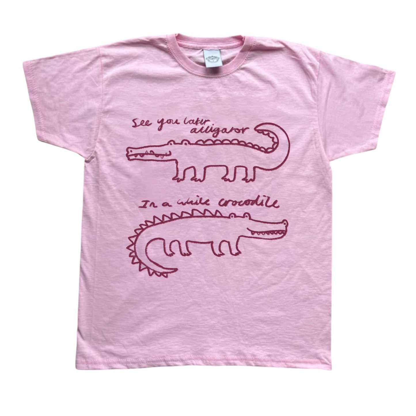 See you later alligator pink tee