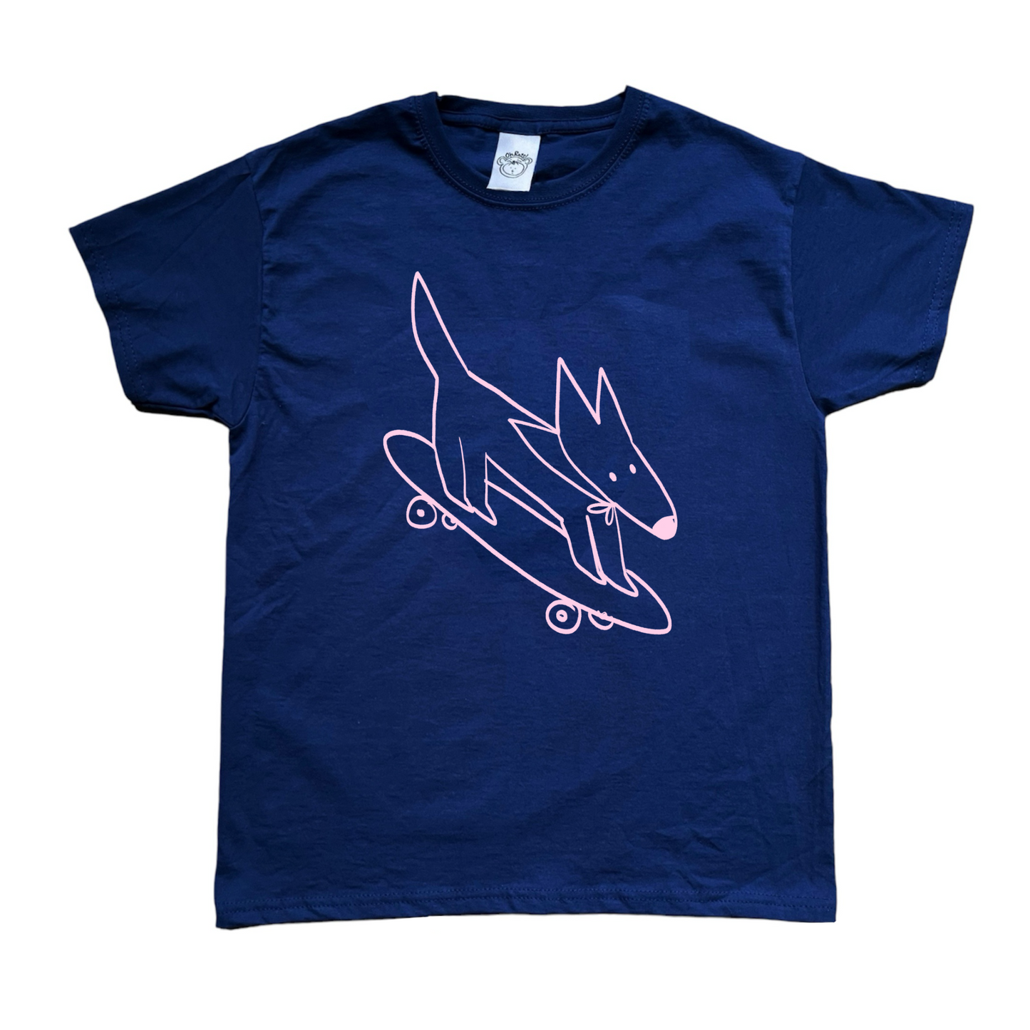 Skater dog navy tee