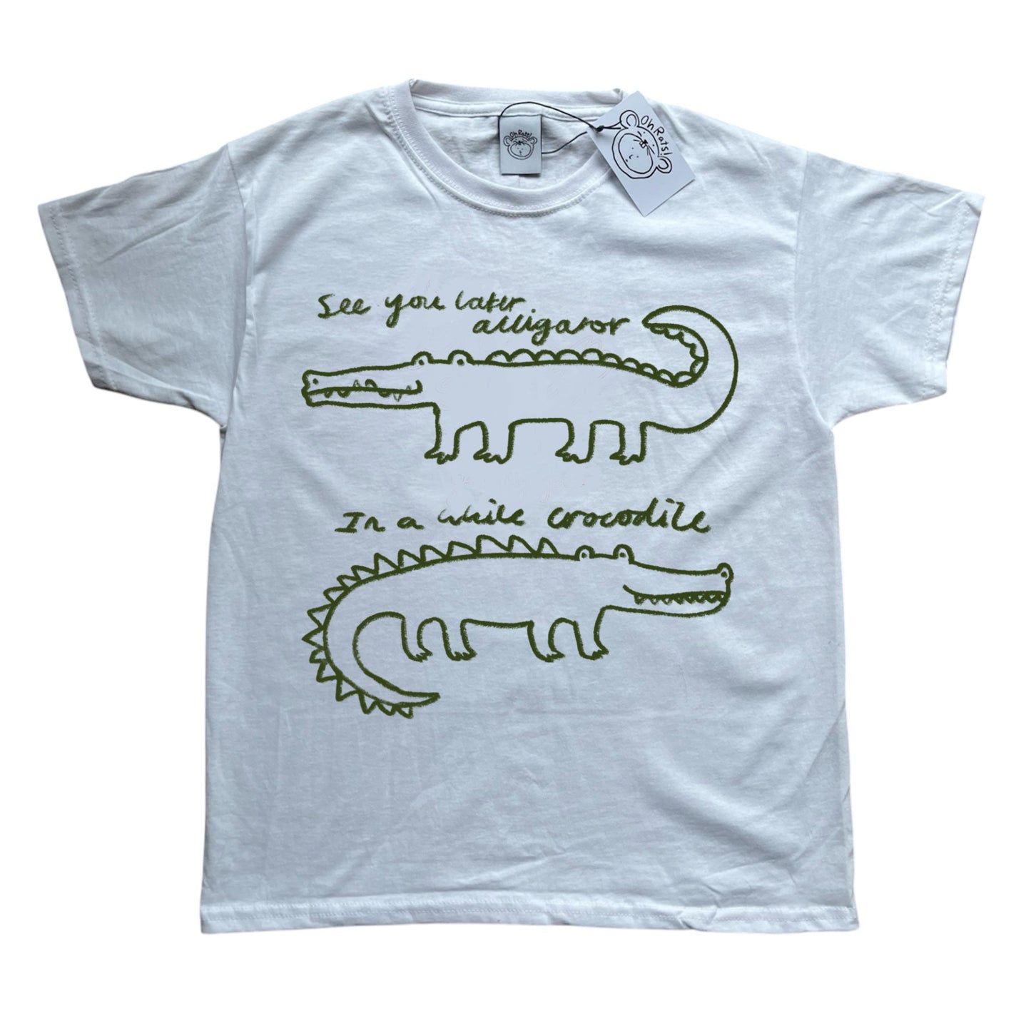 See you later alligator white tee