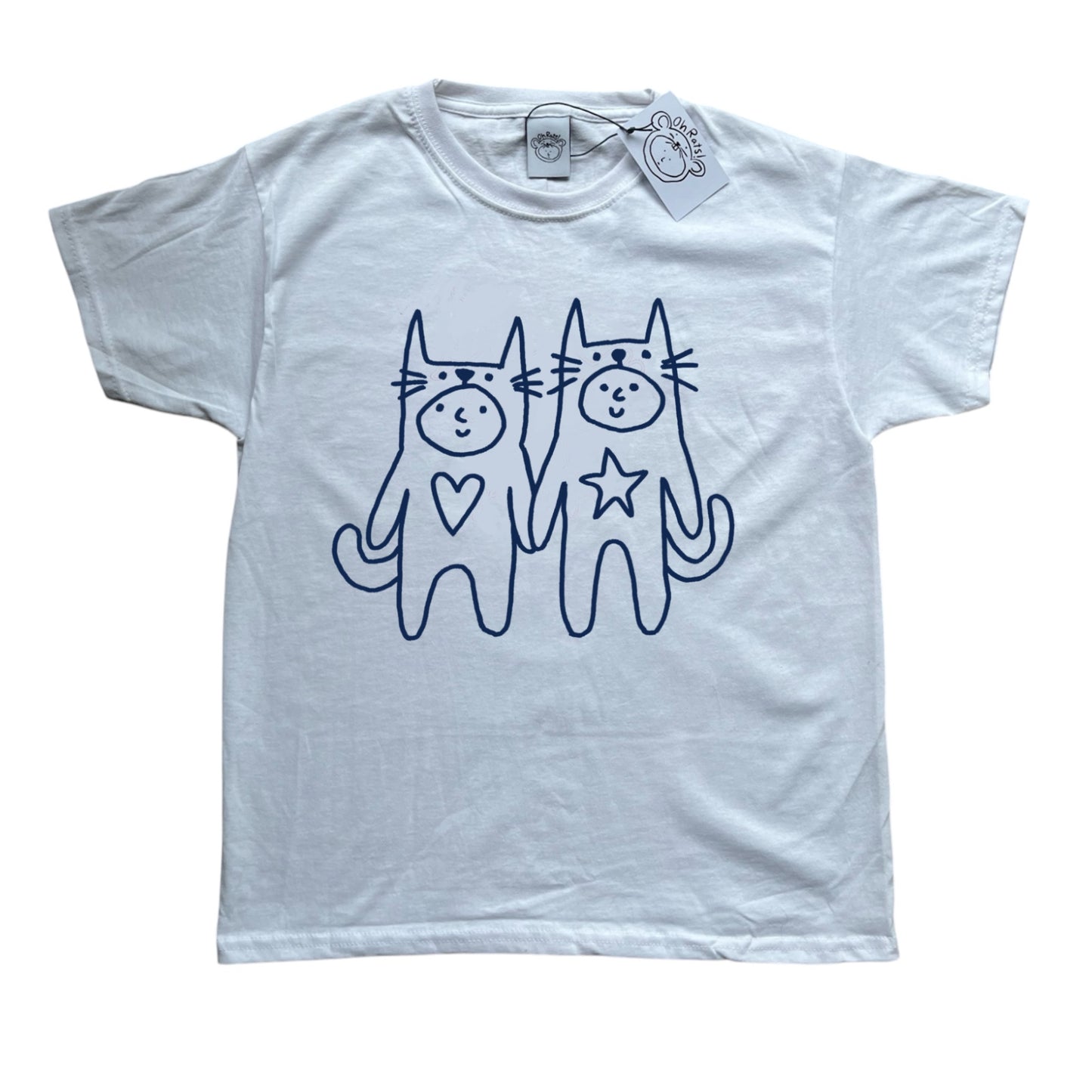 2 critters in love white tee