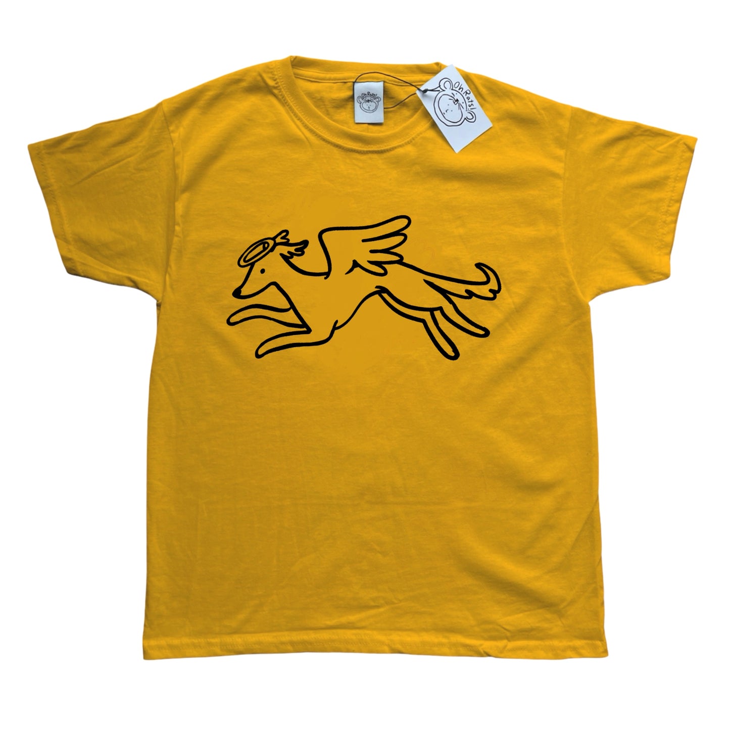 Heavenly hound yellow tee
