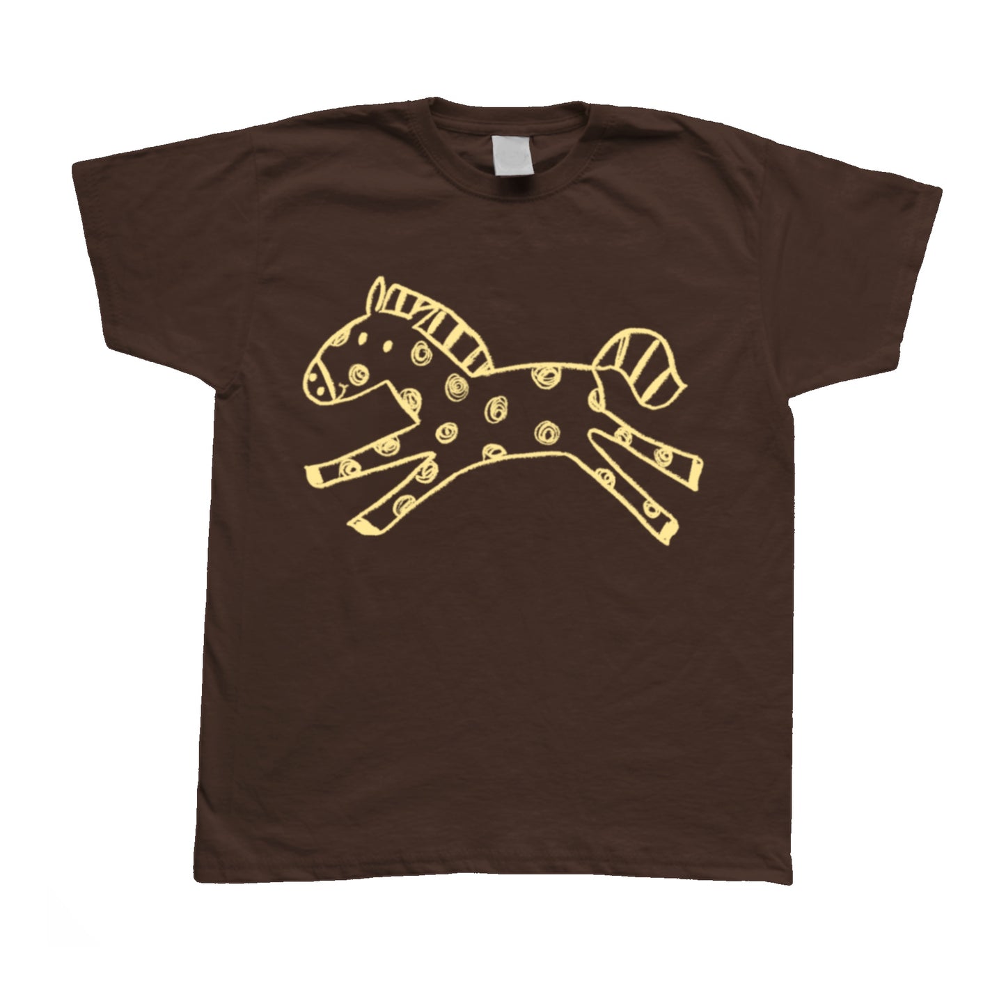 Polka dot horse brown tee