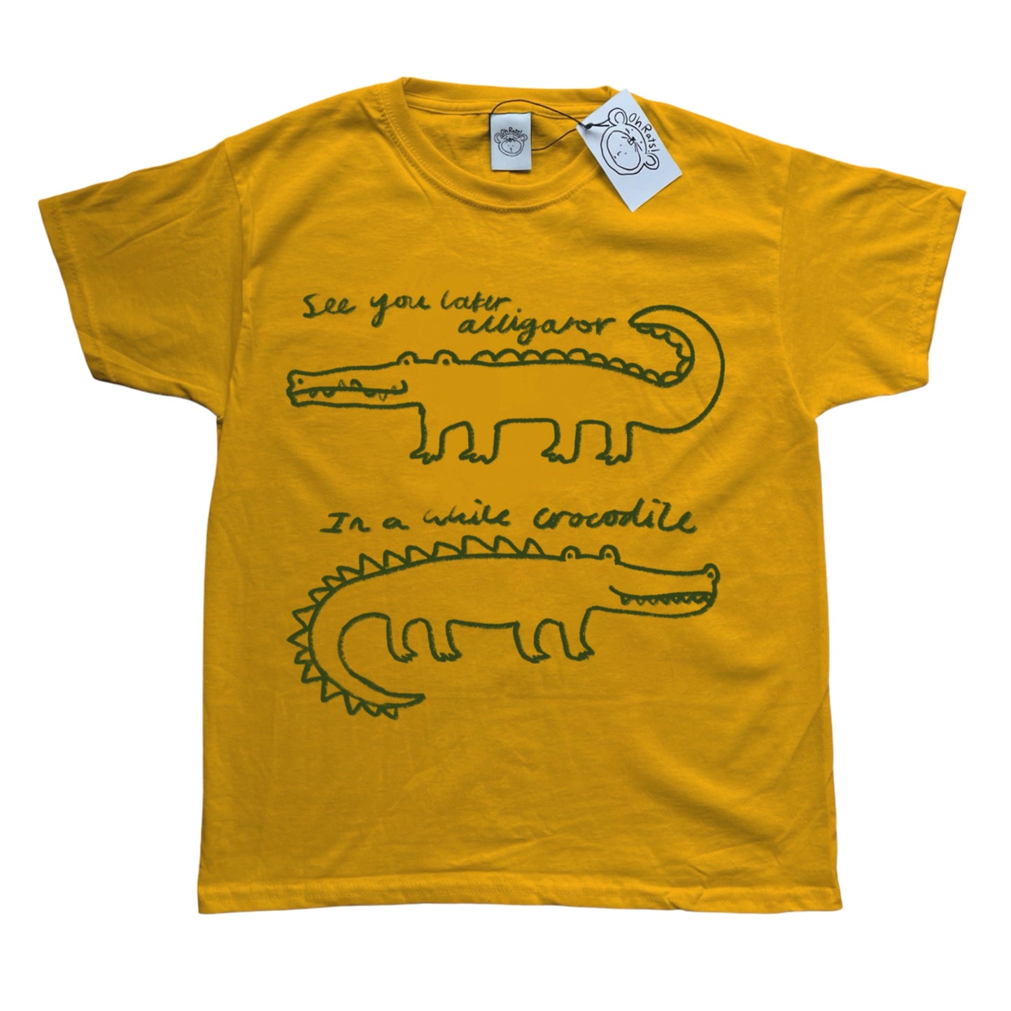 See you later alligator yellow tee