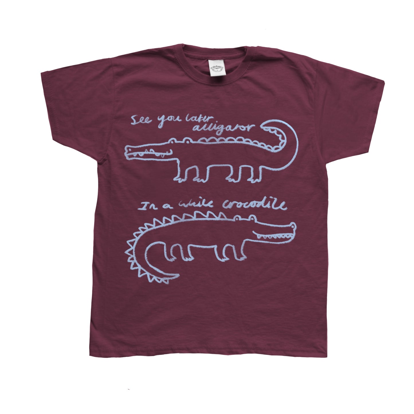See you later alligator burgundy tee