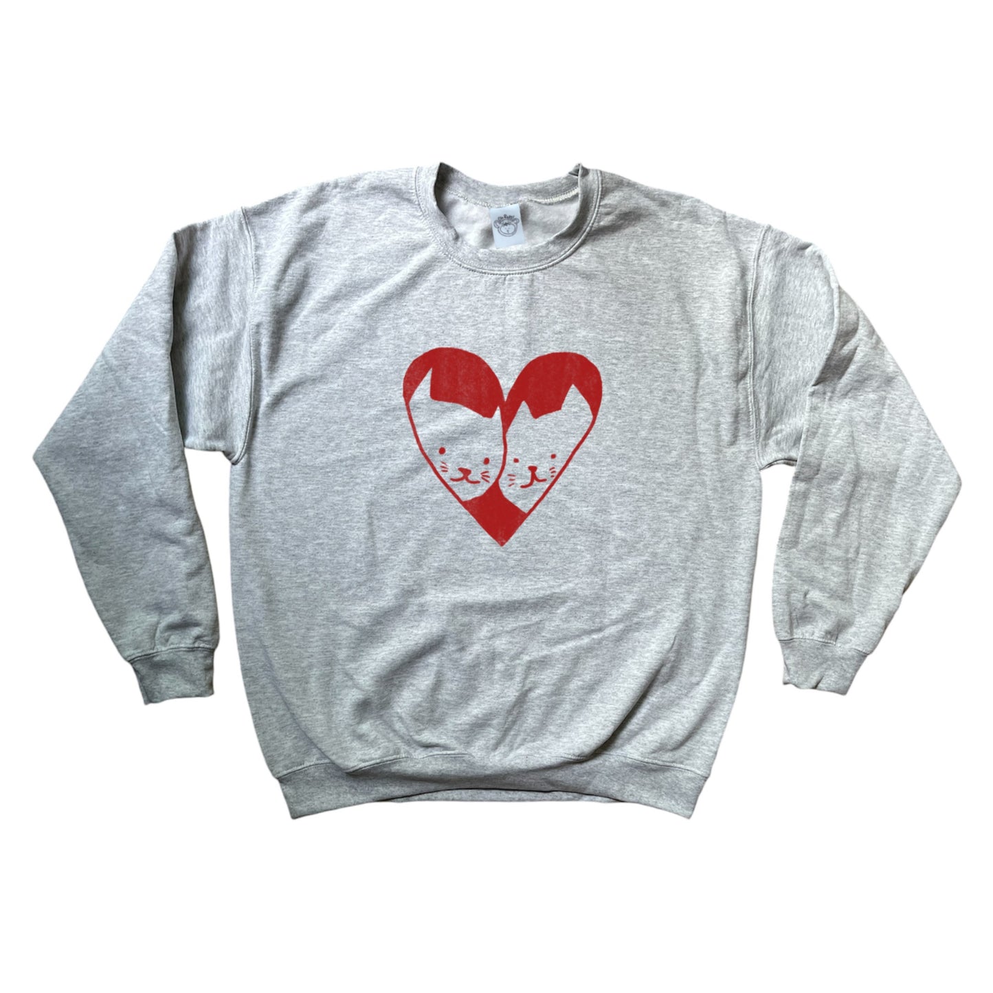 2 cats in love grey Sweatshirt