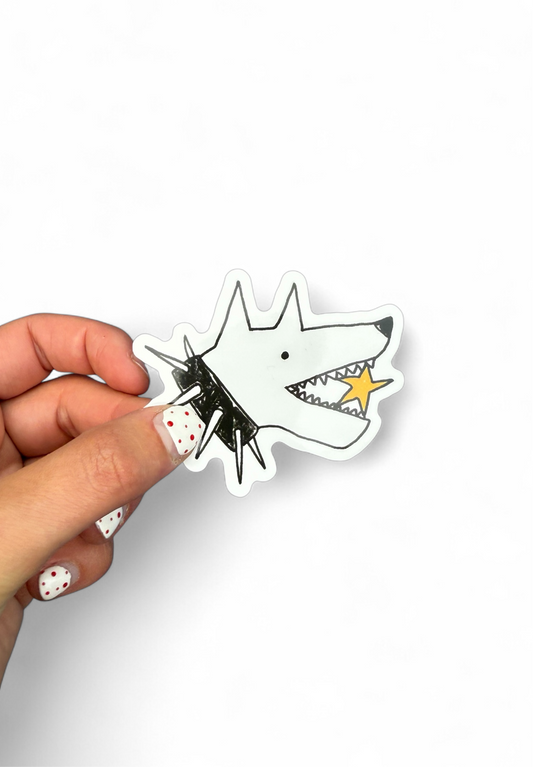Star dog sticker