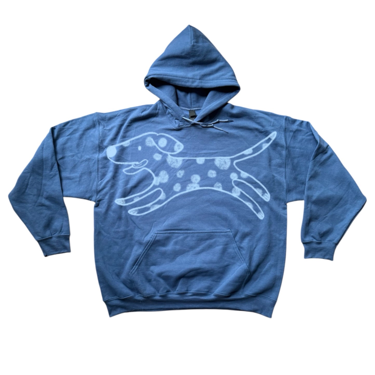 Polka dot MEGA Dalmatian indigo hoodie