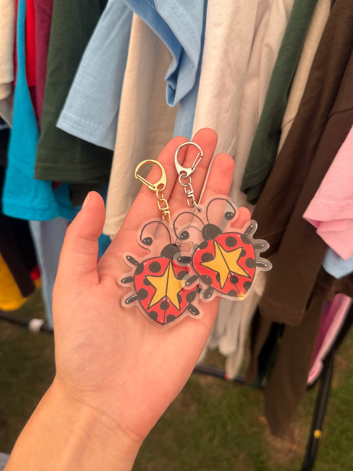 Star Lady bird keyring