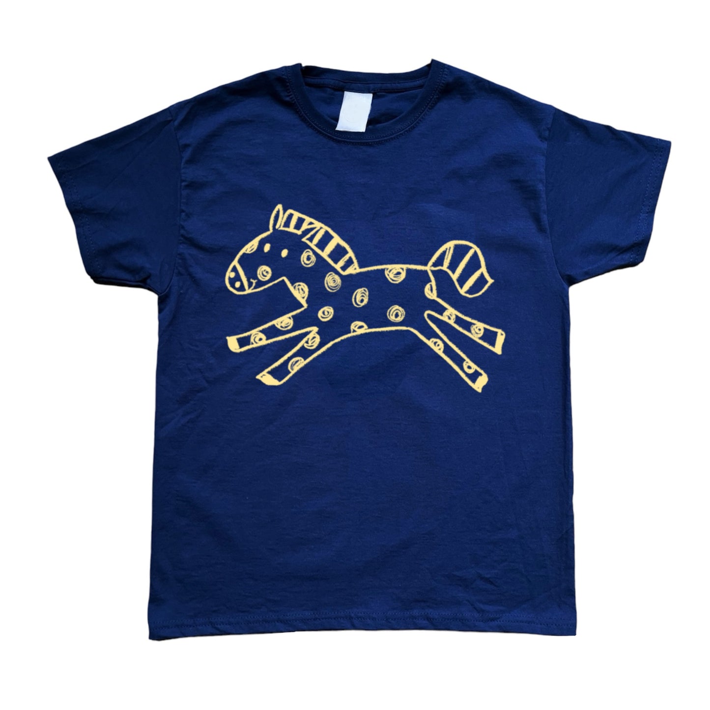 Polka dot horse navy tee