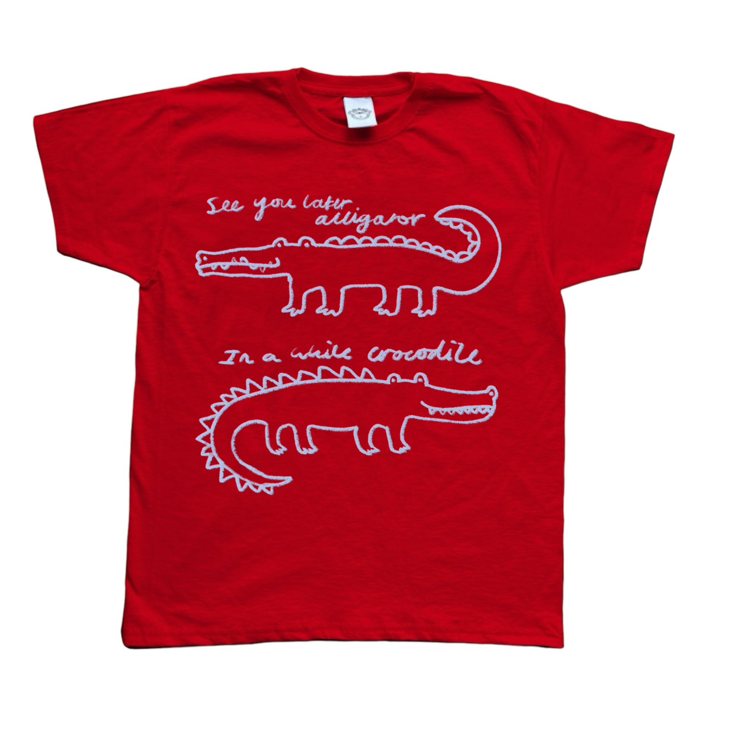 See you later alligator red tee